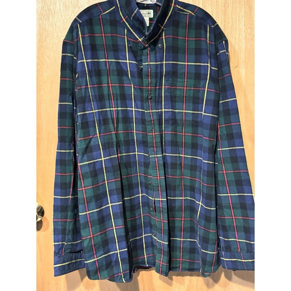 Ll Bean XXL Tall‎ Men's Flannel Long Sleeve Button Down